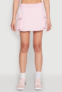 Womens Iris Fleece Cargo Skort, Pink, Size M