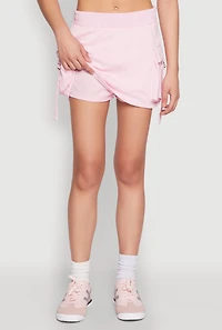 Womens Iris Fleece Cargo Skort, Pink, Size M