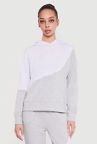 Two Tone Fleece Pullover Hoodie