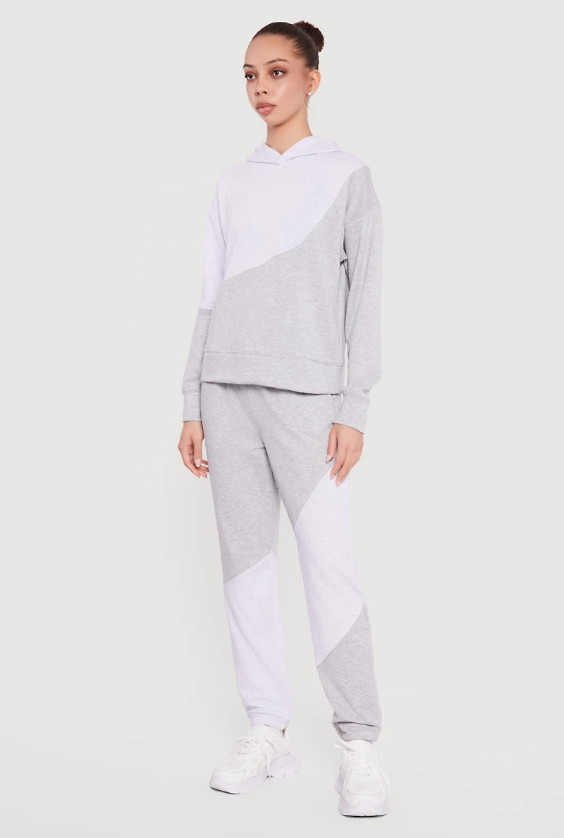 Two Tone Fleece Pullover Hoodie