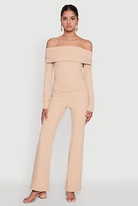 Haute Monde Brushed Knit Boot Cut Pants