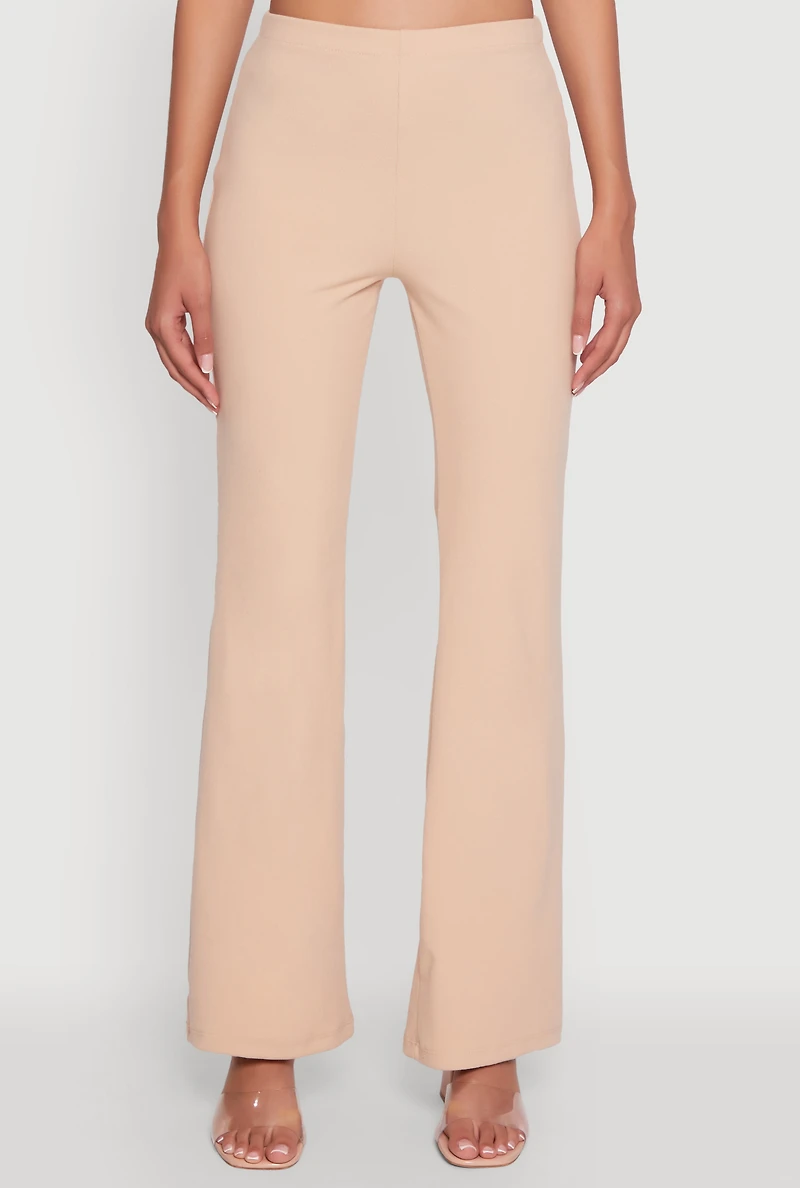 Womens Haute Monde Brushed Knit Boot Cut Pants, M