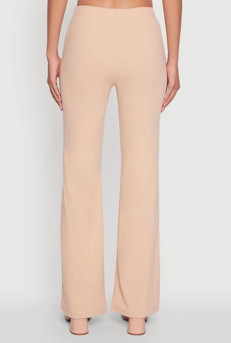 Womens Haute Monde Brushed Knit Boot Cut Pants, M