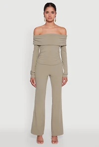 Haute Monde Brushed Knit Boot Cut Pants