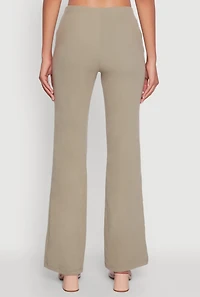 Womens Haute Monde Brushed Knit Boot Cut Pants, Green, Size M