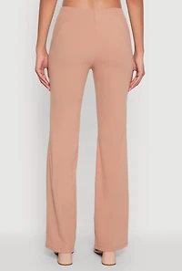 Womens Haute Monde Brushed Knit Boot Cut Pants, Beige, Size M