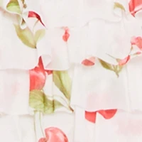 Printed Pattern Tiered Ruffle Shorts