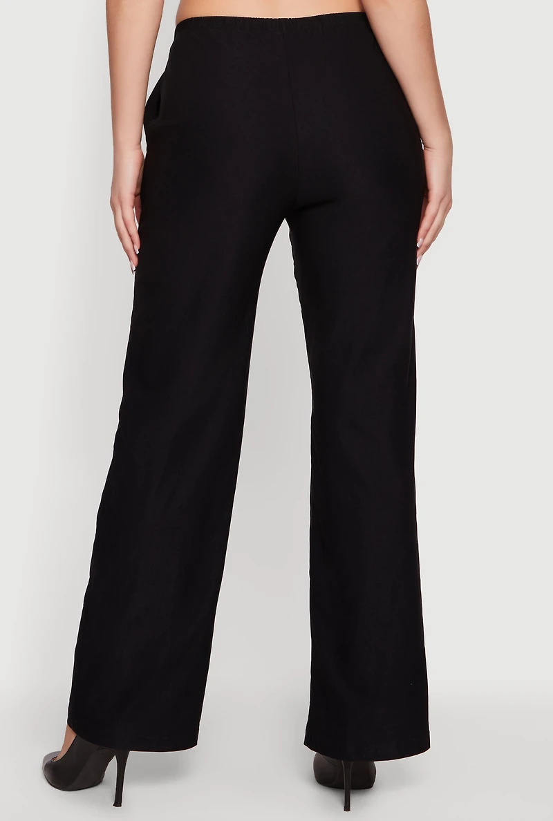 Wide Leg Pull On Drawstring Pants