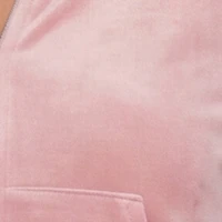 Velour Flare Leg Faux Drawstring Pants