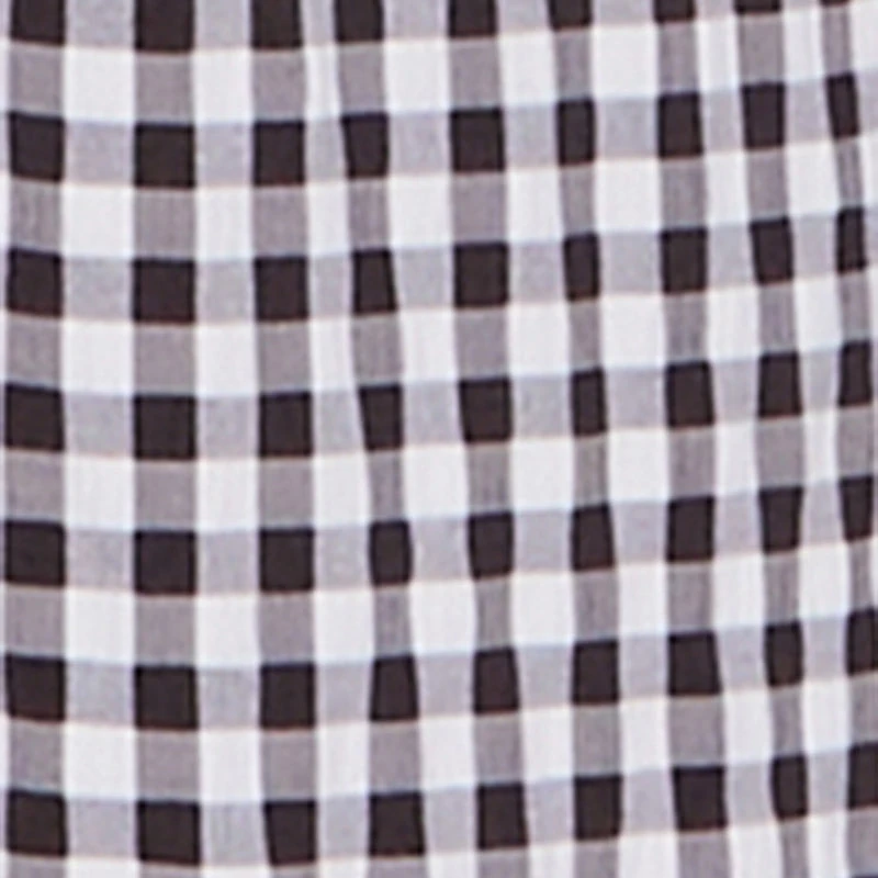 Gingham Smocked Back Bustier Top