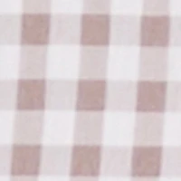 Gingham Smocked Back Bustier Top