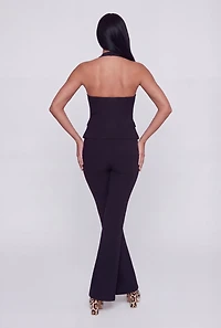 Zip Front Halter Blazer Vest