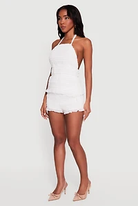 Mesh Ruffled Bloomer Shorts