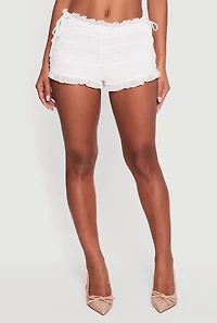 Mesh Ruffled Bloomer Shorts