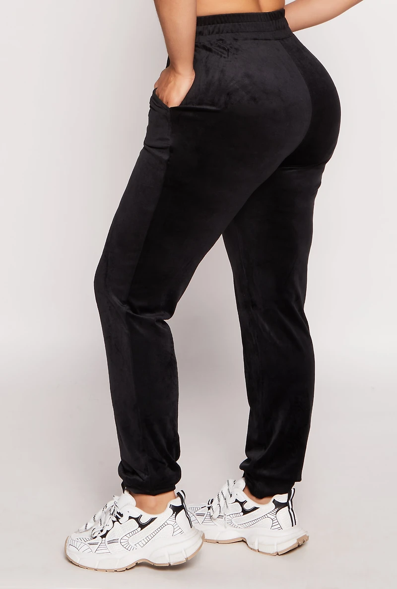 Iris Pull On Velour Joggers