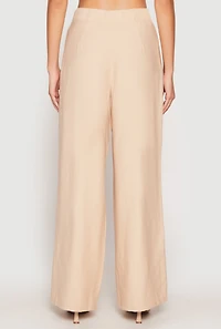 Womens Pinstripe Trousers, Khaki, Size L