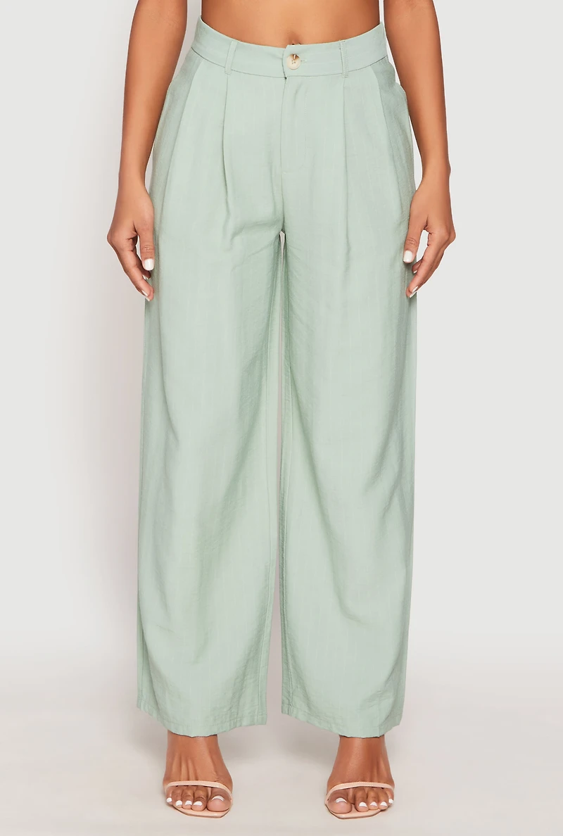 Womens Pinstripe Trousers, L