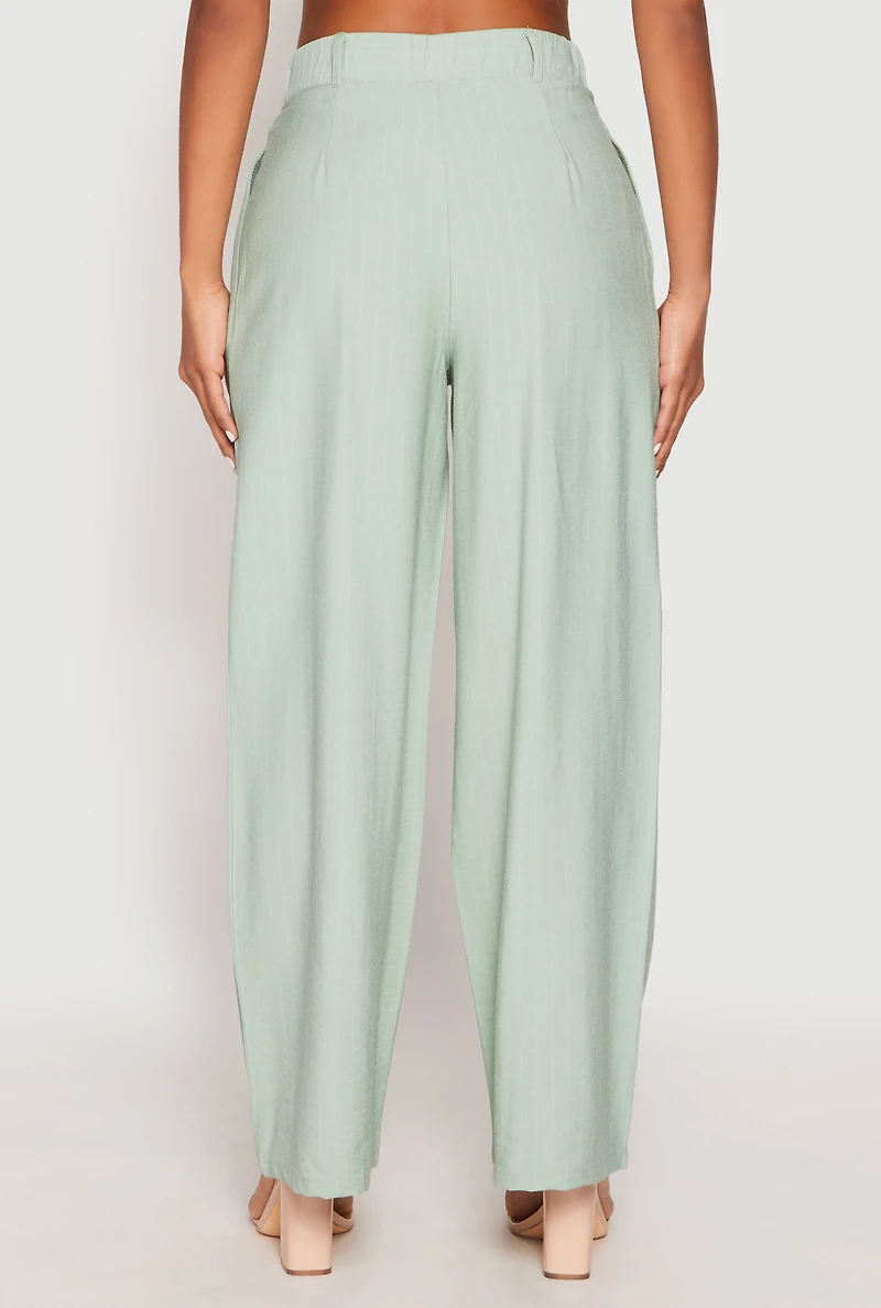 Womens Pinstripe Trousers, L