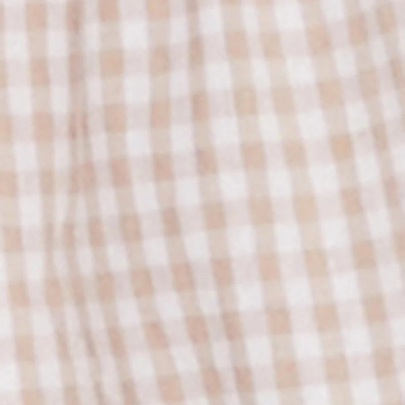 Gingham Lace Trim Tiered Mini Skirt