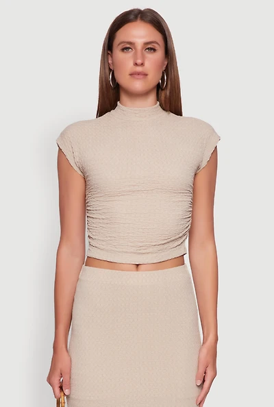 Womens Iris Textured Knit Blouse,