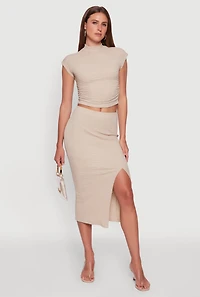 Womens Iris Textured Knit Blouse,