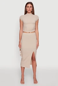 Womens Iris Textured Knit Blouse,