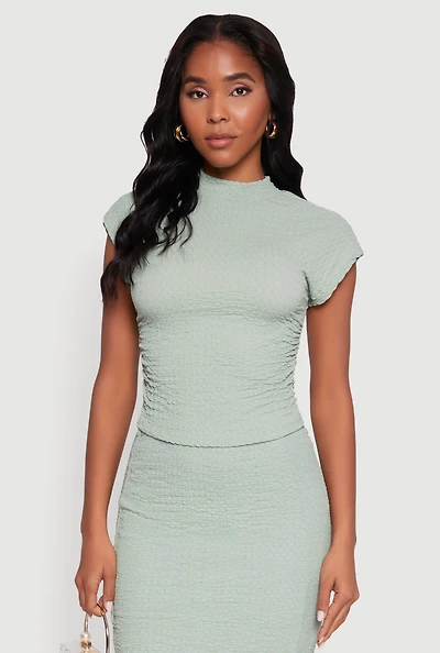 Womens Iris Textured Knit Blouse,