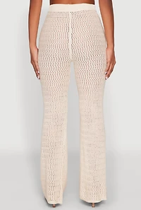Crochet High Waisted Drawstring Pants