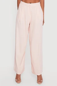 Linen Wide Leg Pull On Pants