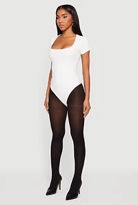 Short Sleeve Square Neck Bodysuit