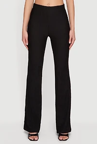 Textured Knit Pull On Slim Leg Pants