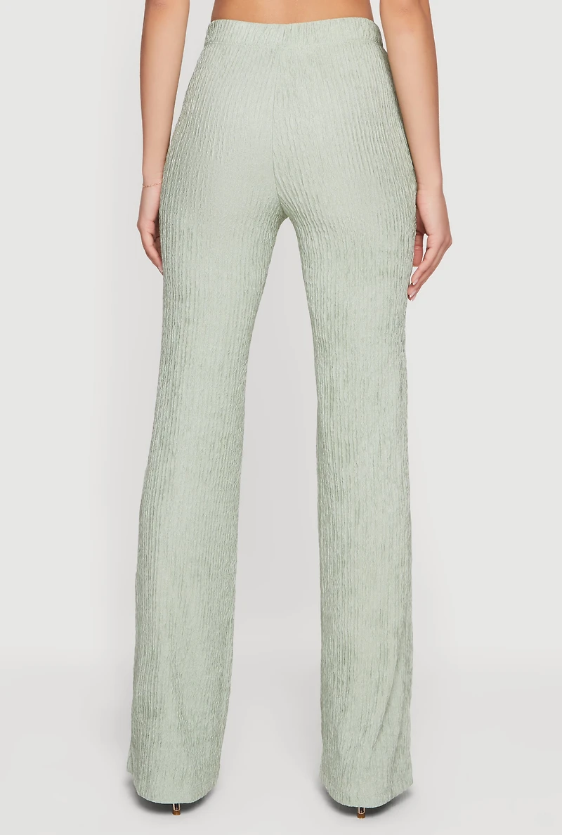 Textured Knit Pull On Slim Leg Pants
