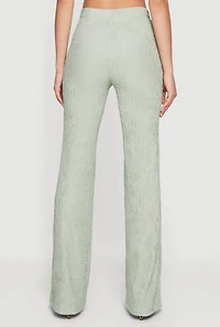 Textured Knit Pull On Slim Leg Pants