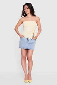 Asymmetrical Hem Tube Top