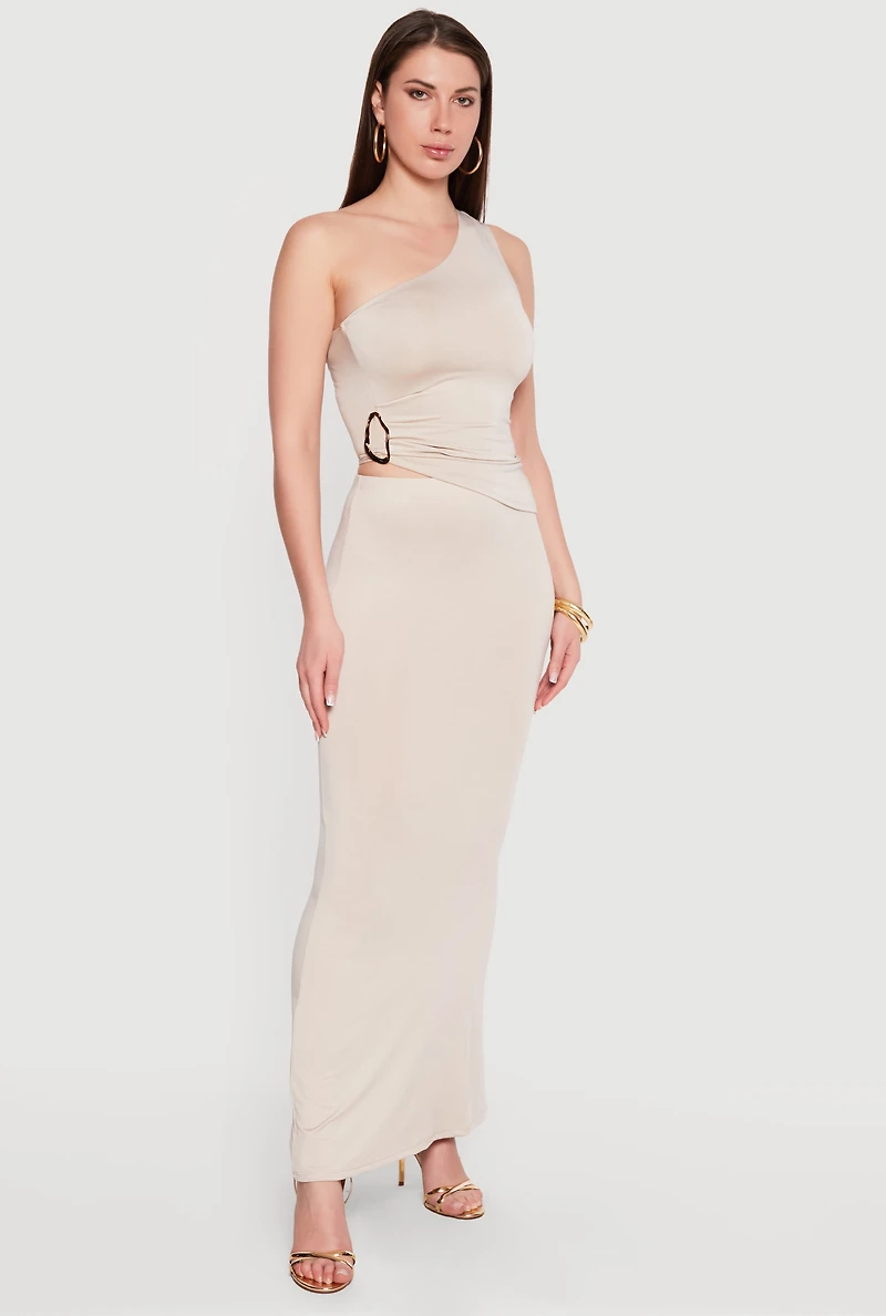 Solid High Waisted Mermaid Maxi Skirt