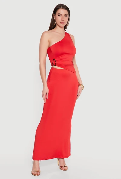 Solid High Waisted Mermaid Maxi Skirt