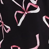 Satin Bow Print Pants