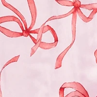 Satin Bow Print Pants