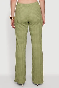 Textured Knit Straight Leg Pants