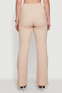 Textured Knit Straight Leg Pants