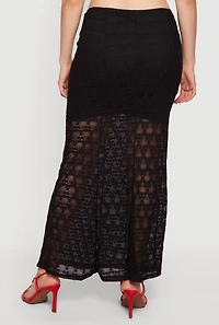 Lace High Waisted Mermaid Skirt