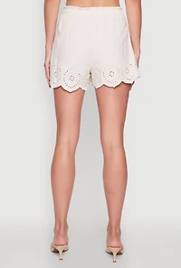 Haute Monde Eyelet Detail Drawstring Shorts