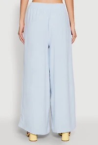 Womens Haute Monde Elastic Waist Wide Leg Pants,
