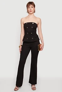 Ponte Boot Cut Pull On Dress Pants