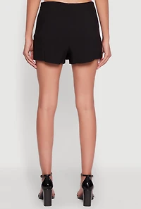 Womens Iris Bow Detail Slit Front Skort, Black, Size M