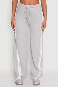 Womens Iris Side Striped Sweatpants, Grey,