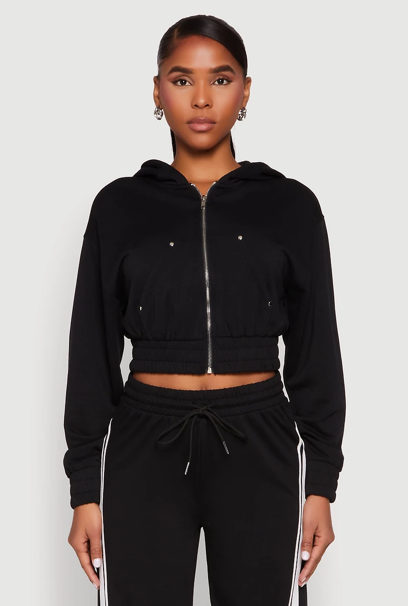 Womens Iris Zip Front Hoodie,