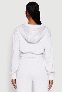 Womens Iris Zip Front Hoodie, Grey,