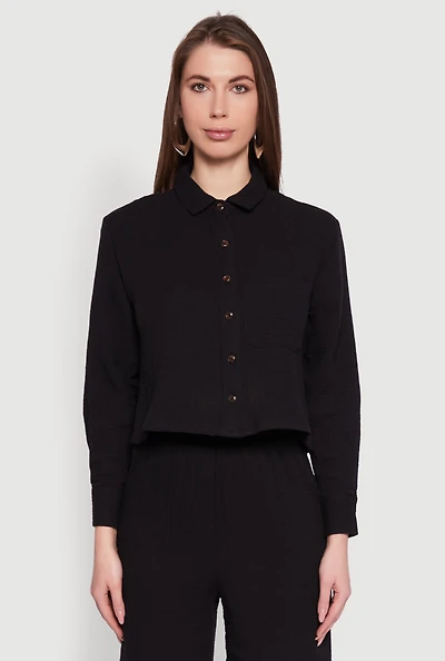 Womens Iris Gauze Knit Shirt,