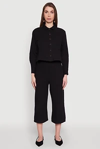 Womens Iris Gauze Knit Shirt, Black, Size S